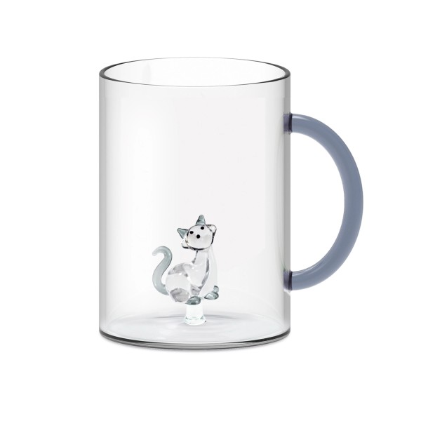 Becher m. Glas aus Borosilikatglas 420 ml Katze
