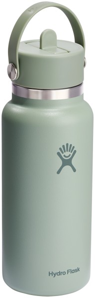 Trinkflasche Wide Flex Deckel Strohhalm 945ml agave