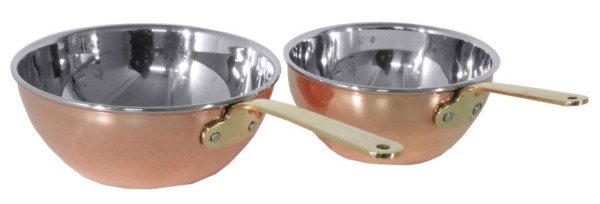 Wok 12 cm aus Kupfer/Edelstahl