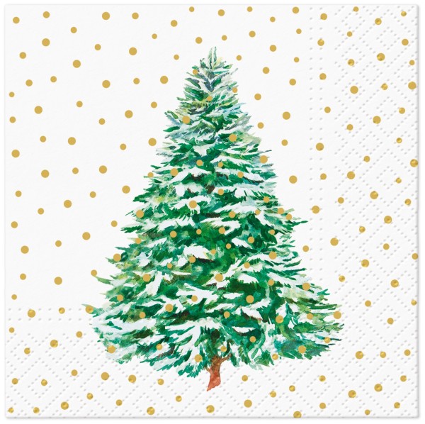 Servietten Cocktail 20x Frosted Forest Charm 25x25cm