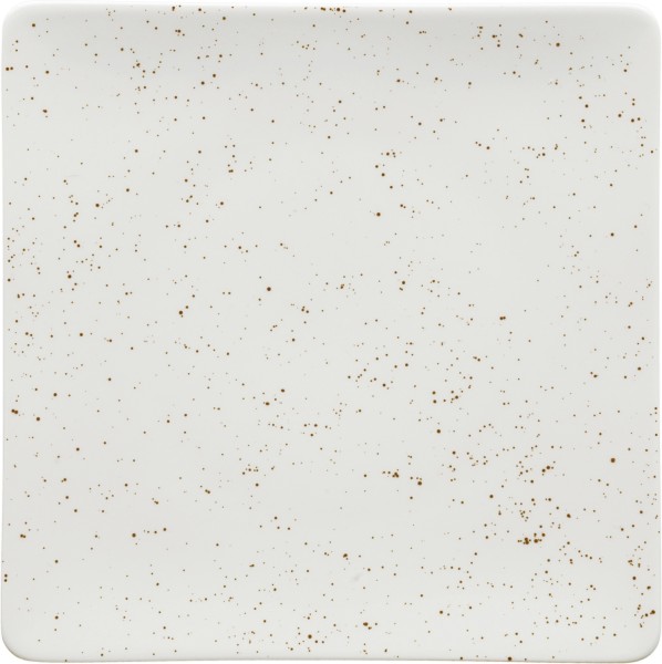Pottery Unique white Teller flach quadratisch coupe 27cm