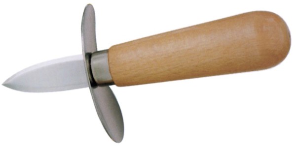 Austernbrecher aus Messerstahl/Holzgriff, 14x4.5 cm