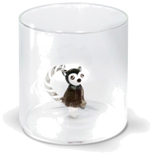 Glas aus Borosilikat 250 ml, Dekor Lemur