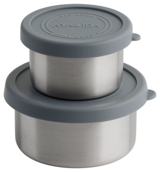 2er Set Snack Container 100ml + 200ml Dark Grey