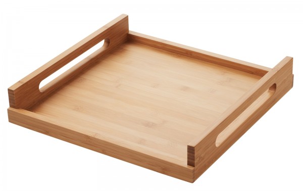 Bambus-Tablett mittel, quadratisch, 40x40x7 cm