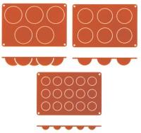 Silikon-Backmatte Halbkugel mit 6 Formen, 7 cm