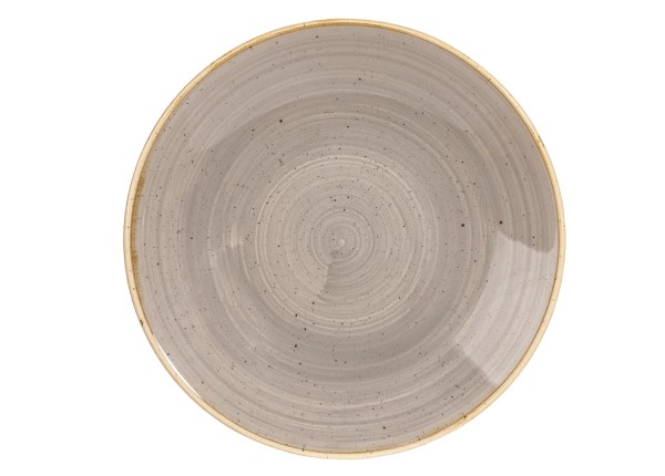 Stonecast Peppercorn Grey Coupe Teller tief 25.5cm
