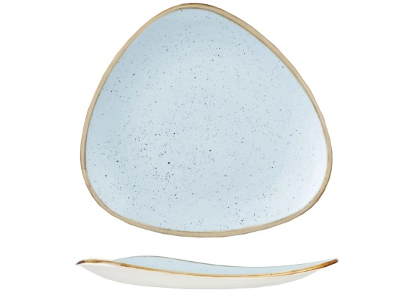 Stonecast Duck Egg Blue Triangel Teller flach 19.2cm