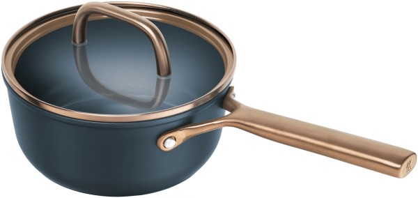 Milano Stielkasserolle mit Glasdeckel 18cm Navy