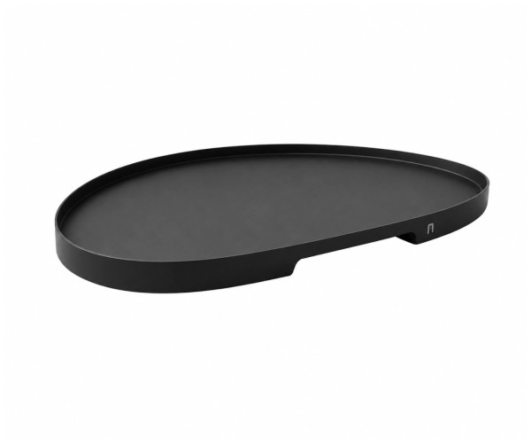 Metall Tablett Organisch 34x29x2cm schwarz