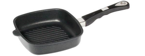 Induktion Eck-Pfanne 20x20cm, H5cm m. Grillboden