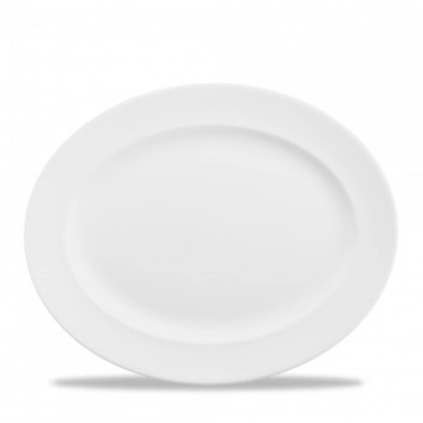 Classic White ovale Schale mit Rand 36.5x29.3cm