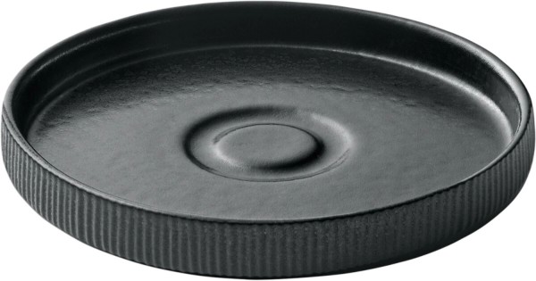 Playground Nara Untertasse rund Relief schwarz D15cm