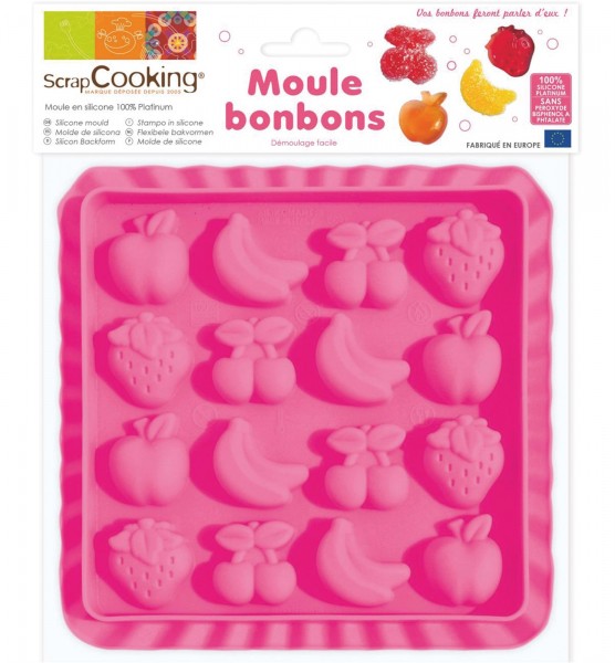 Silikonform für Bonbons "Früchte"
