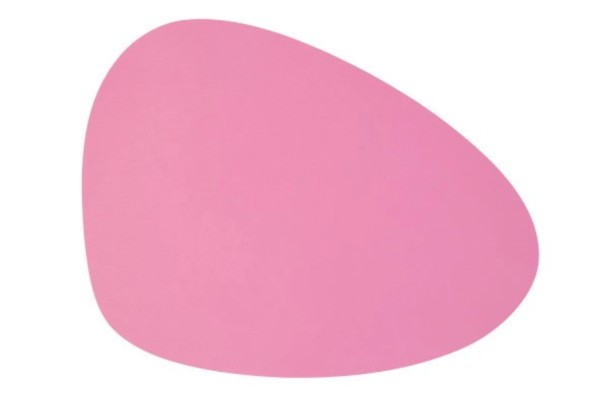 Tischset pink, Leder, 41x30cm, oval