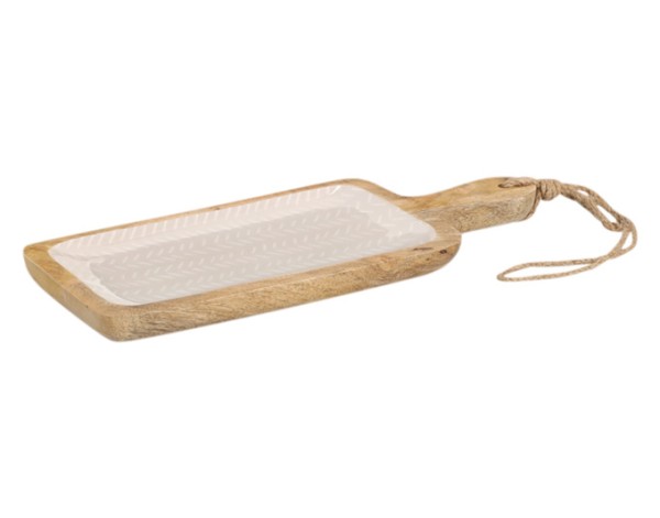 Servierbrett beige 38x15x2.5