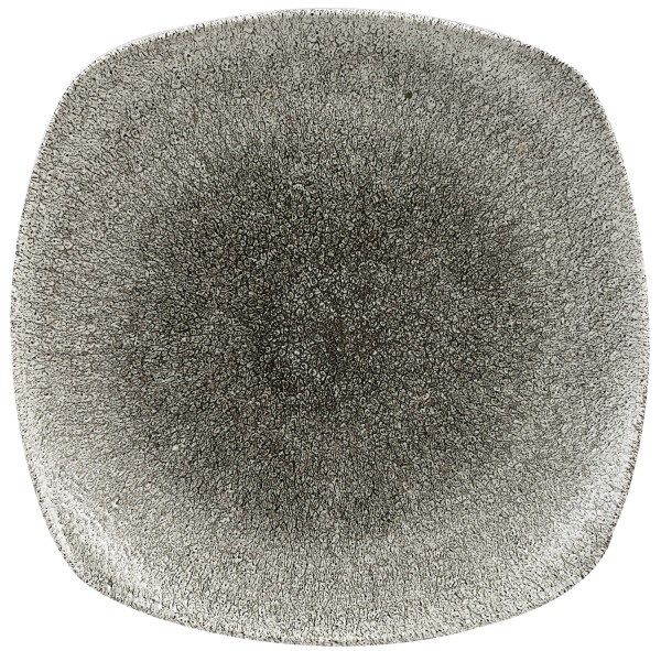 S.P. Raku Quartz Black Teller quadr. flach 25.2cm