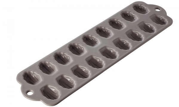 Madeleineform f. 18 Stk., 36x11x1.5 cm, Sesam-grau