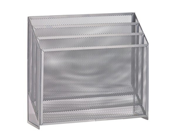 Zeitungsständer Mesh silb.32cm