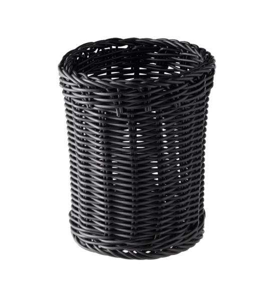 Besteck Korb D12cm H15cm, schwarz PP