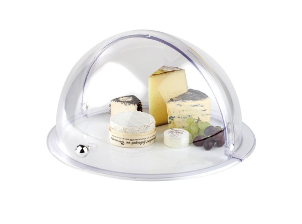 Rolltop Haube, rund ca. D38cm, H20cm, Kugelgriff Gold