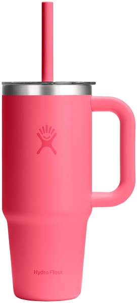 Reisebecher mit Trinkhalm 710ml popstar pink