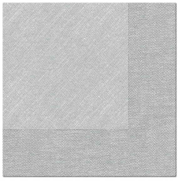 Servietten Dinner 50x Bamberg grau, 40x40cm