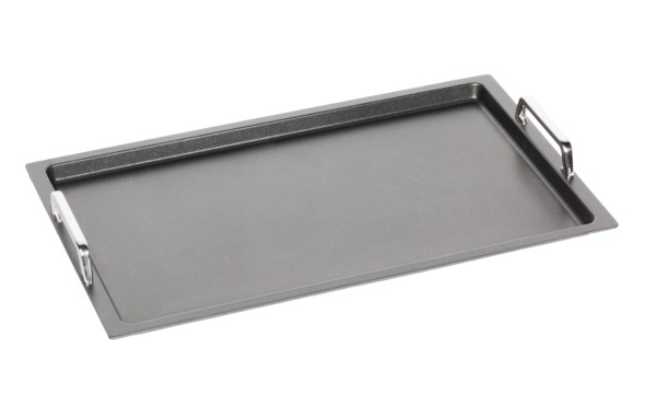 Bratplatte GN 1/1, H2cm mit Griffen u. Grillboden