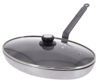 Ovale Fischpfanne Choc R.Induct Mit. Deckel