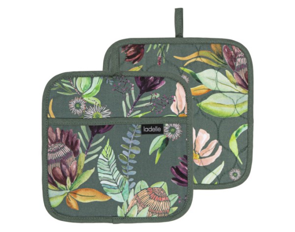 Topflappen Leura grün 21 2 Stk