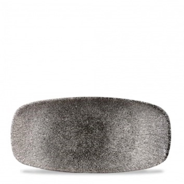 S.P. Raku Quartz Black Platte rechteckig 26.9X12.7cm