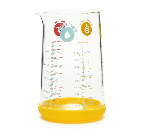 Messbecher mit Silikonboden 500ml gelb