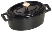 Cocotte 23cm, oval, Schwarz, Gusseisen 2.35l