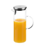 Glaskaraffe 1.5lt. mit Edelstahldeckel