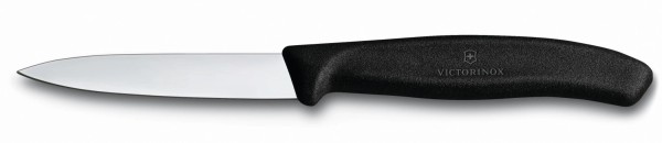 Swiss Classic, Gemüsemesser, glatte Klinge, 8cm, schwarz