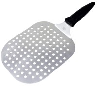 Pizzawender oval perforiert mit Handgriff 18x22cm