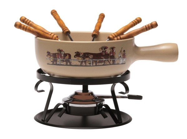 Käsefondue-Set Appenzell, 9-teilig,Ø22cm,beige
