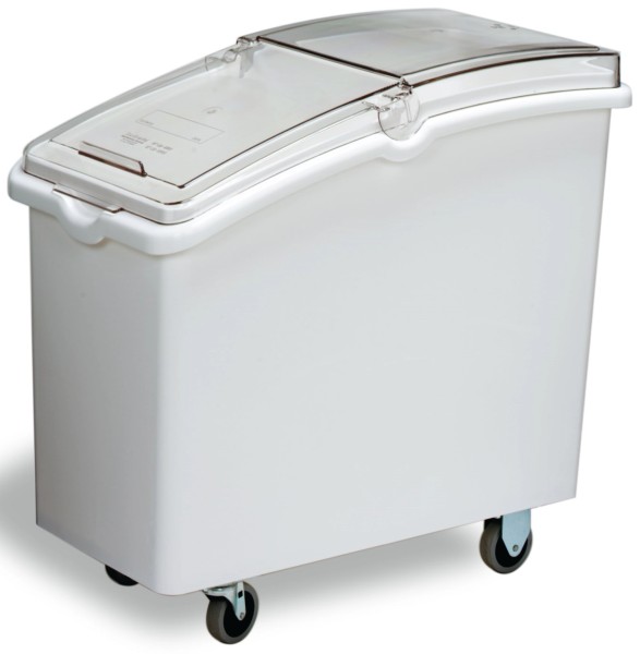 Lagerbehälter auf Rollen 102lt Schiebedeckel transparent
