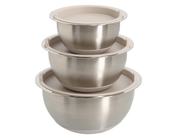 Schüssel-Set Inox Deckel 3tlg