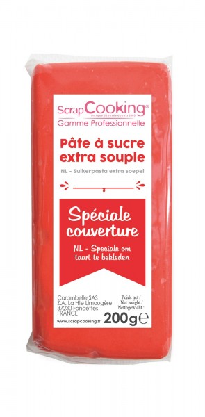 Zuckerpaste extra flexibel, rot, 200g
