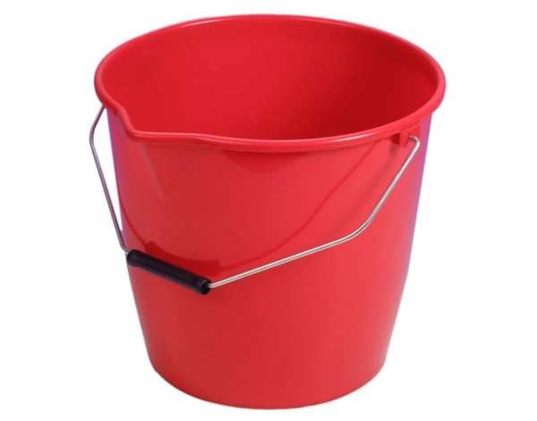 Eimer rund mit Ausguss rot 12l