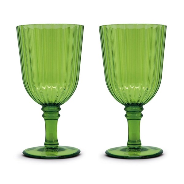 2er Set Gläser aus Acryl 460ml, grün