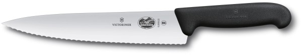 Fibrox Kochmesser 22cm Wellen schwarz
