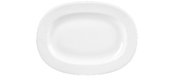 Bamboo White Platte oval 28cm