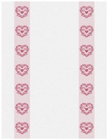 Küchentuch Herzbordüre bordeaux