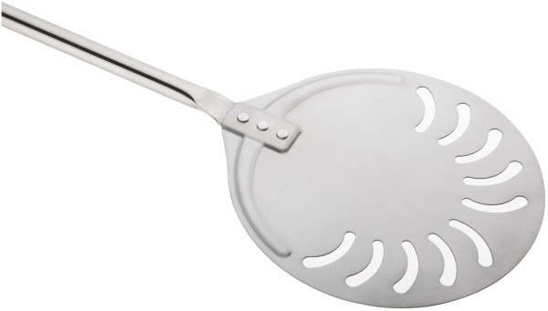 Pizzawender Edelstahl perforiert 22cm L: 113cm blau