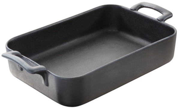 Auflaufform rechteckig, 30cm, gusseisen-optik