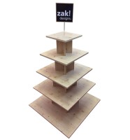 Pyramid Display Holz, leer, 90x90x160 cm
