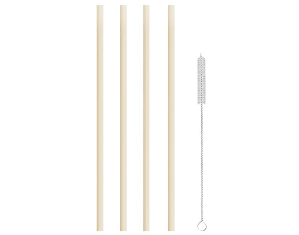 Strohhalmeset beige