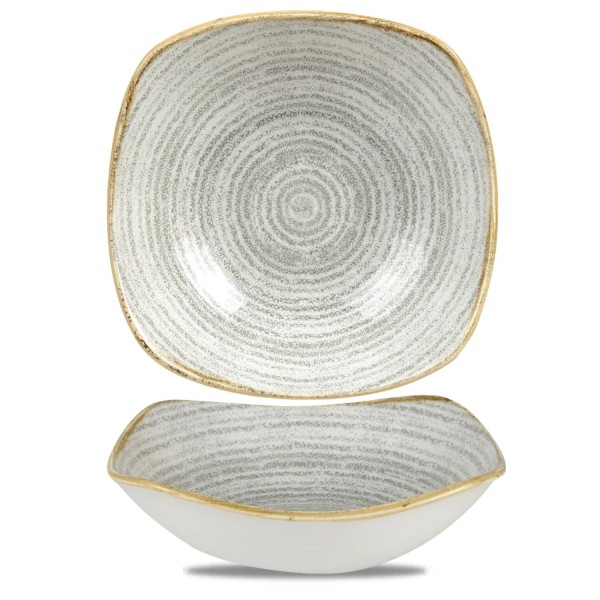 S.P. Homespun Stone Grey Teller quadratisch tief 23.5cm